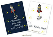 Valentine's Day Exchange Cards by Little Lamb Designs (Blast Off)
